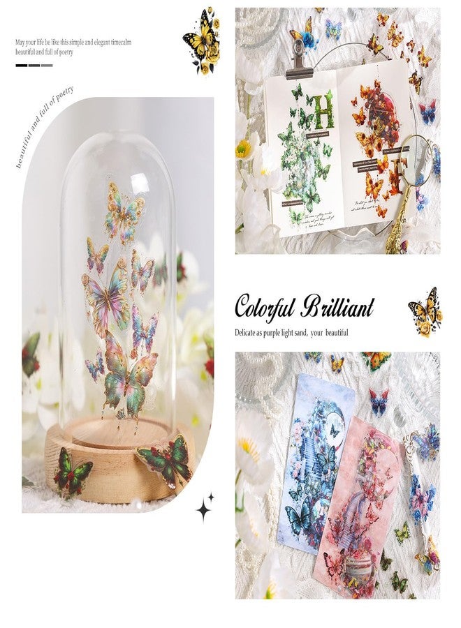 SAMVARDHAN Aesthetic Butterfly Sticker Set - 60 Sheets Decorative Stickers for Journaling, Scrapbooking, Crafts & DIY Projects, Pack of 6 - Image 4